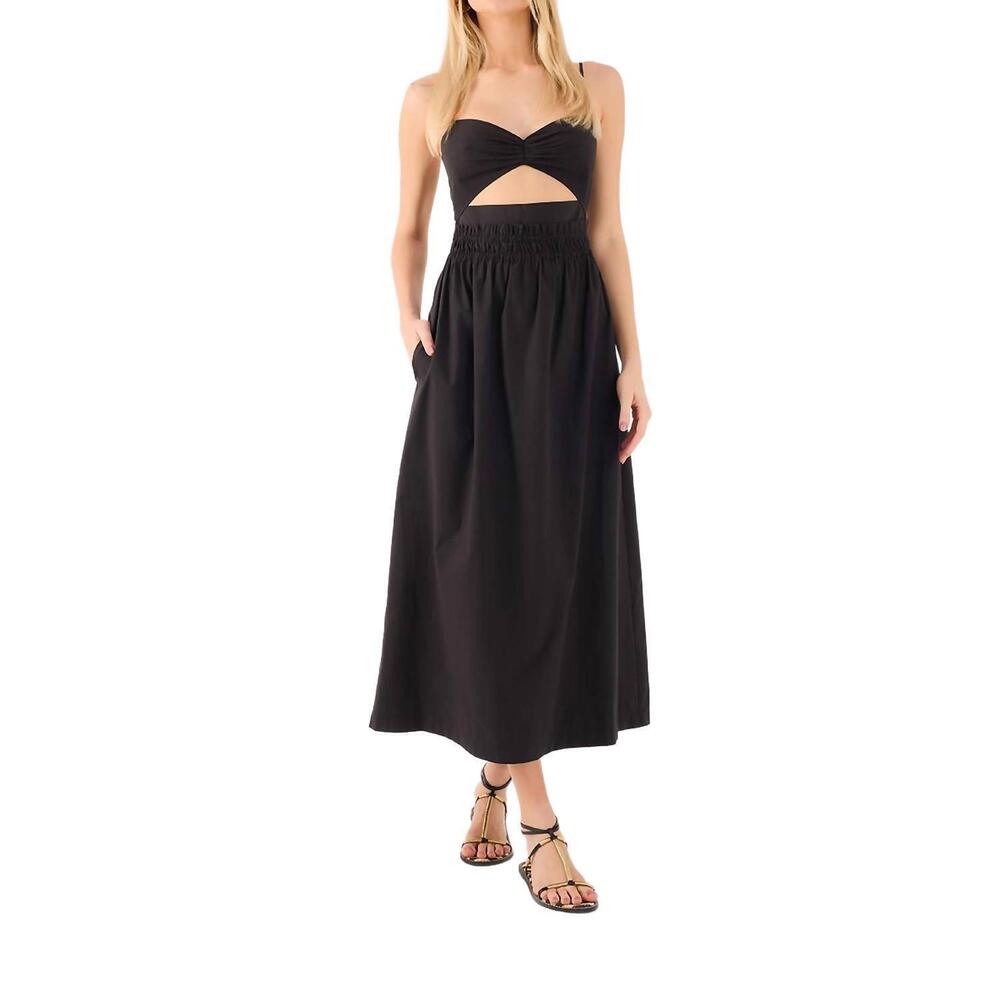 NEW DRESS TO cotton cropped dress in black